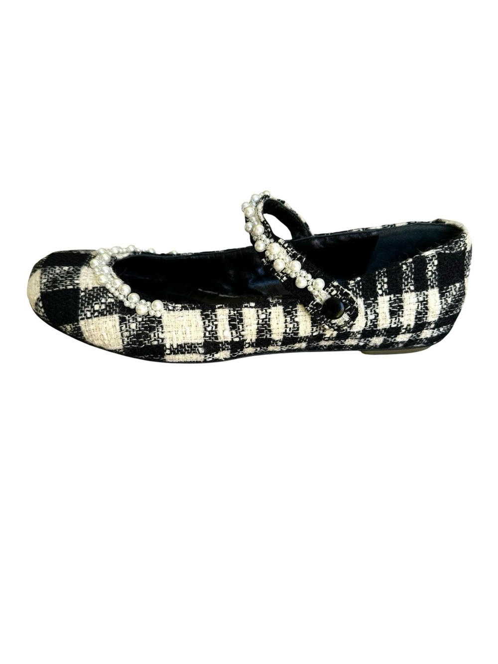 Simone Rocha Mary Jane Tweed Pearl Flats - Picture 9 of 15